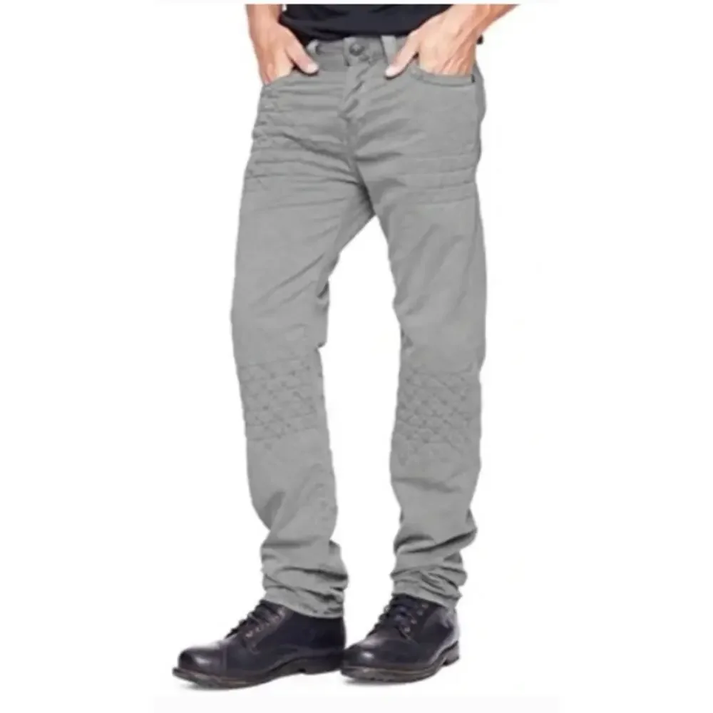 True Religion Jeans Dean Geo Quilted Patch Gray Denim Mens 29‎ (30x29 ACTUAL)